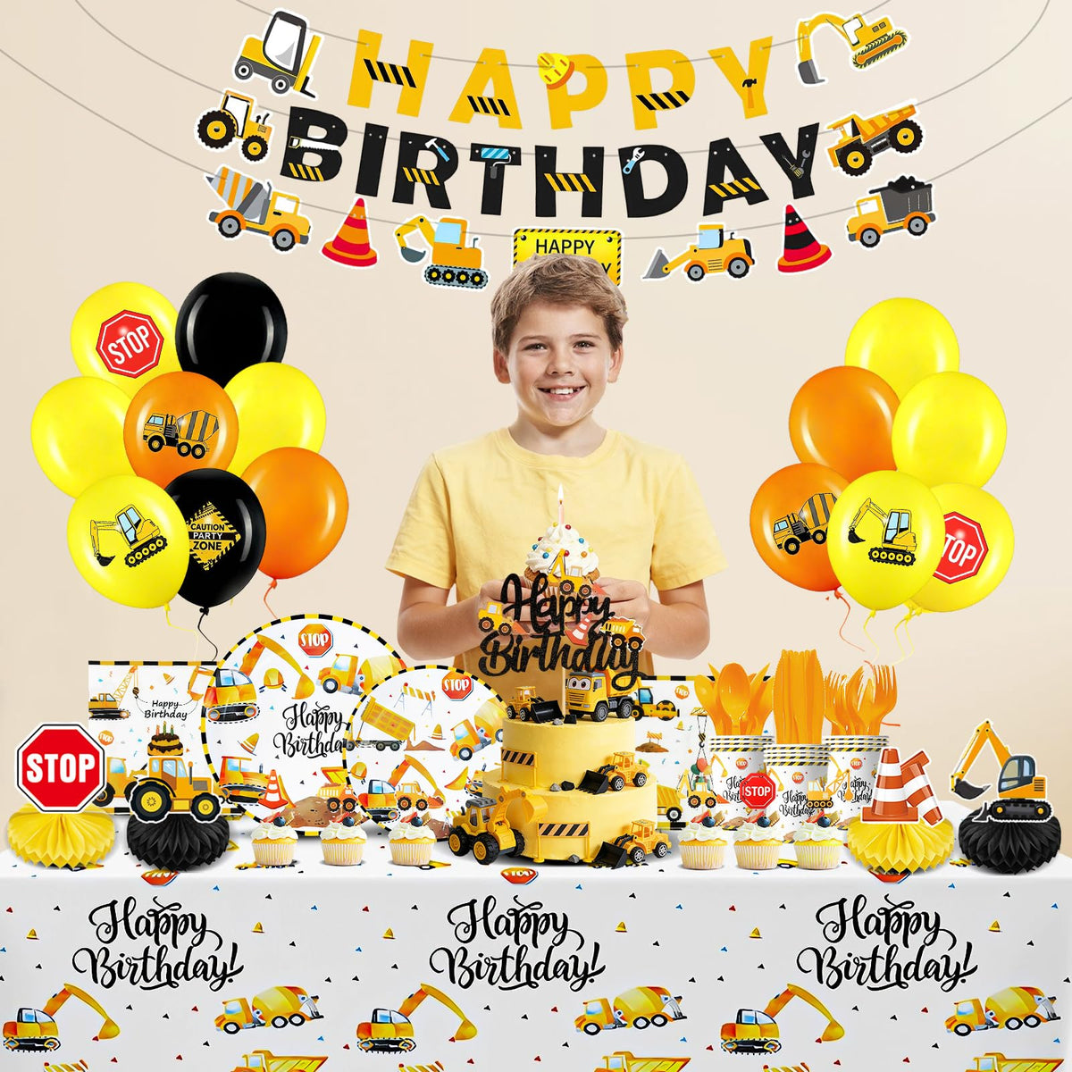 Construction Birthday Party Supplies Construction Party - Slinephy Official Imagery - 3
