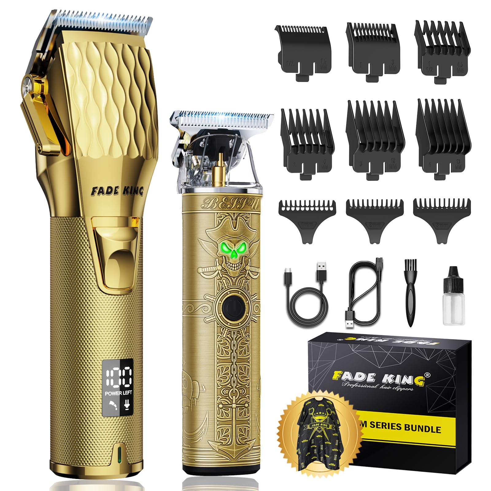 FADEKING Professional Hair Clippers for Men, Cordless Clipper & - Product Imagery