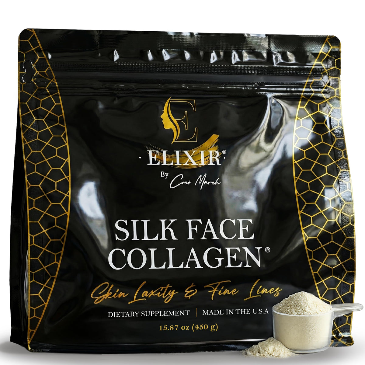 Elixir by Coc March Silk Face Collagen Peptides Powder for - Elixir by Cocó March Official Imagery - 2