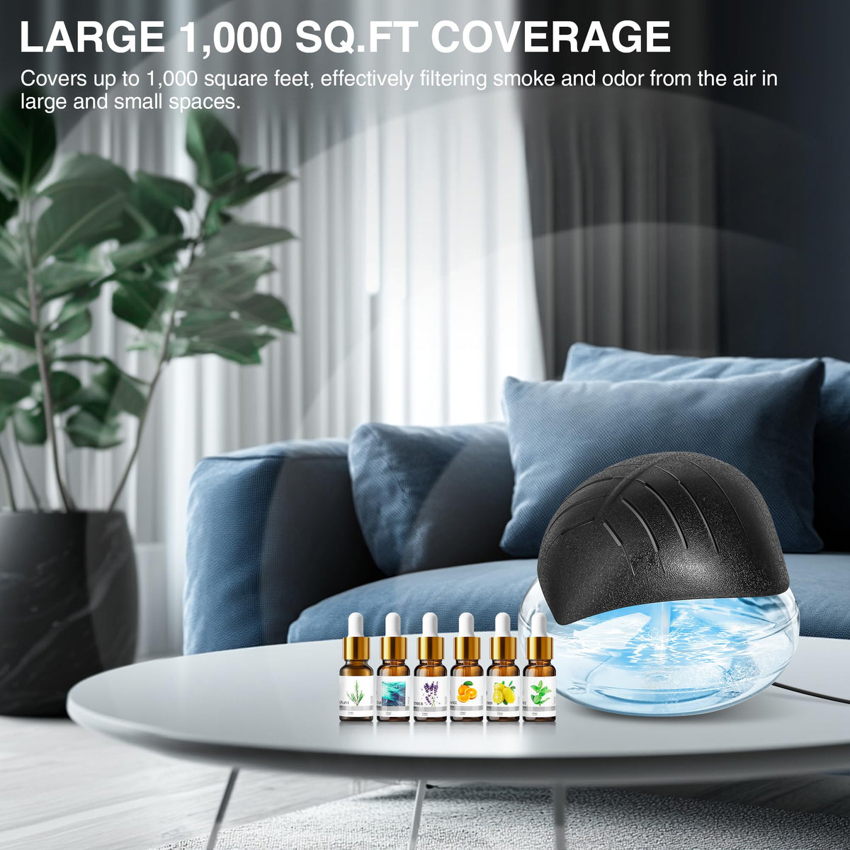 Water Air Purifier for Home with Essential Oil Diffuser - RetroStick Official Imagery - 6