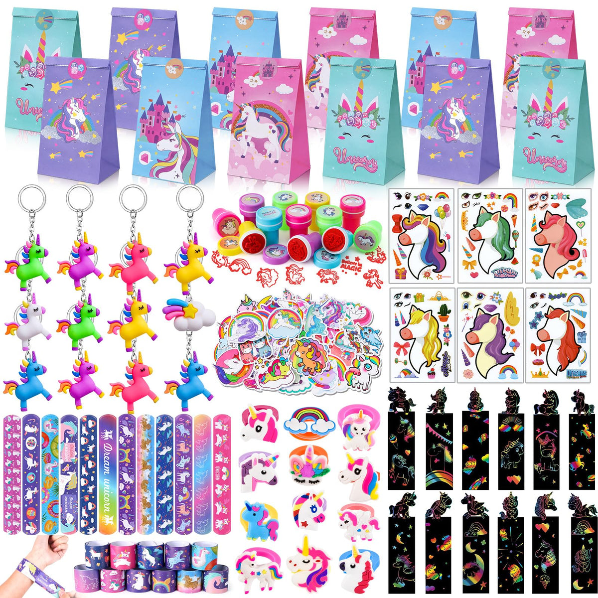 184Pcs Unicorn Party Favors Unicorn Birthday Party Supplies - Winrayk Official Imagery - 1
