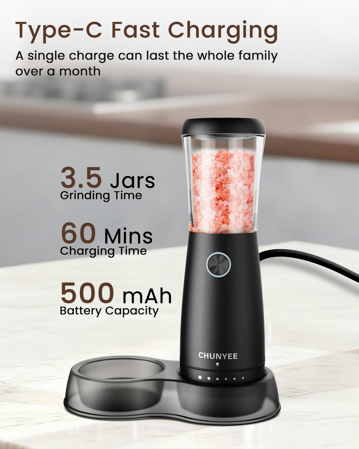 Electric Salt and Pepper Grinder Set - Chunyee Official Imagery - 8