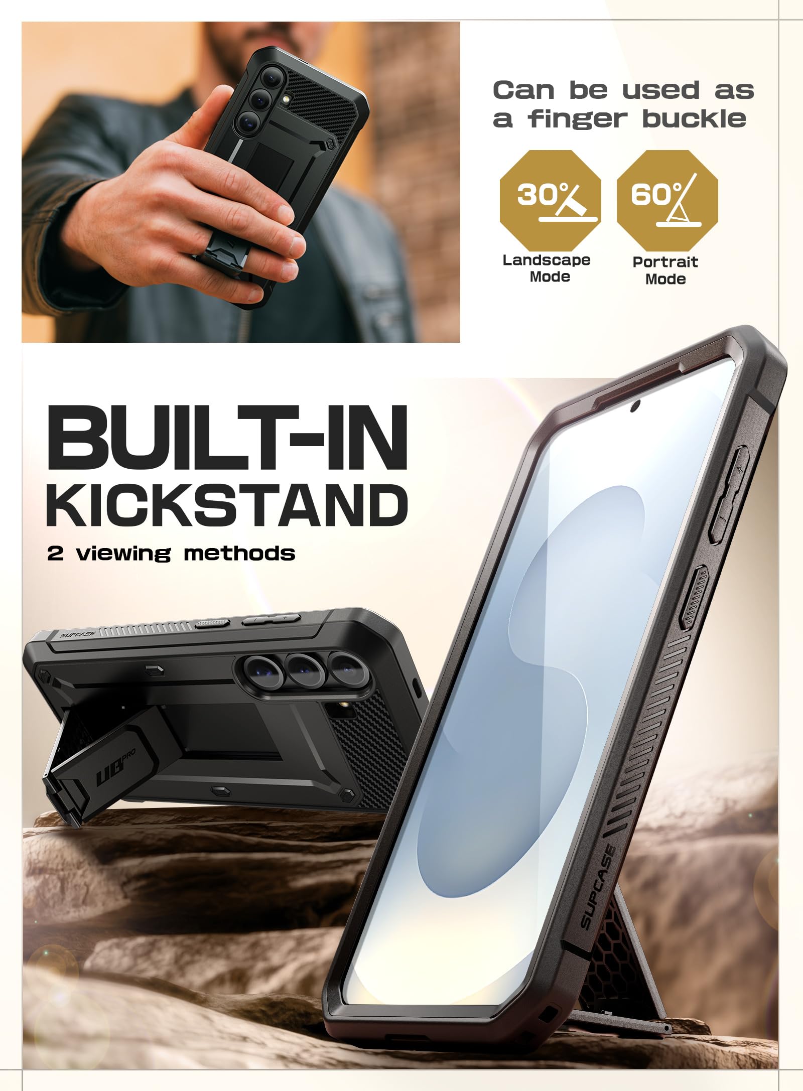SUPCASE for Galaxy S25 FE Case with Built in Screen - SUPCASE Official Imagery - 5