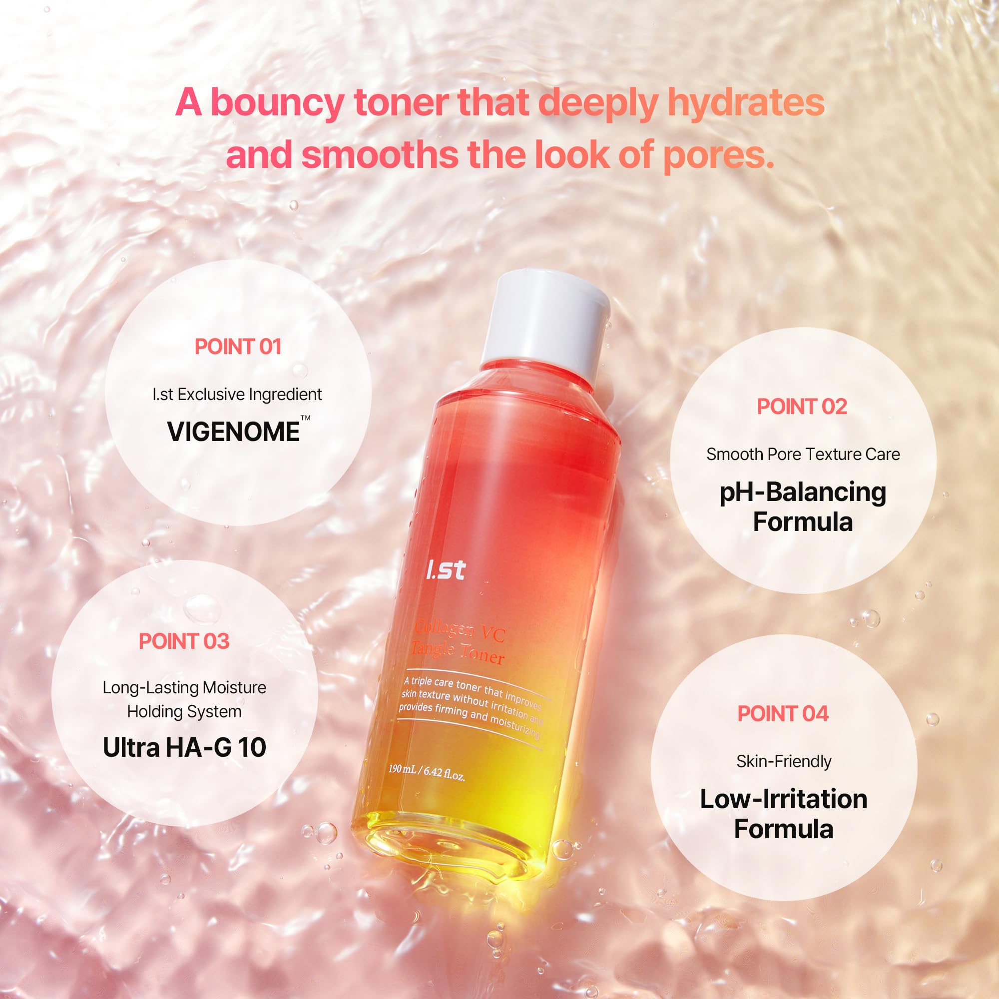 I.st Collagen VC Bounce Toner with Collagen &amp; Vitamin - I.st