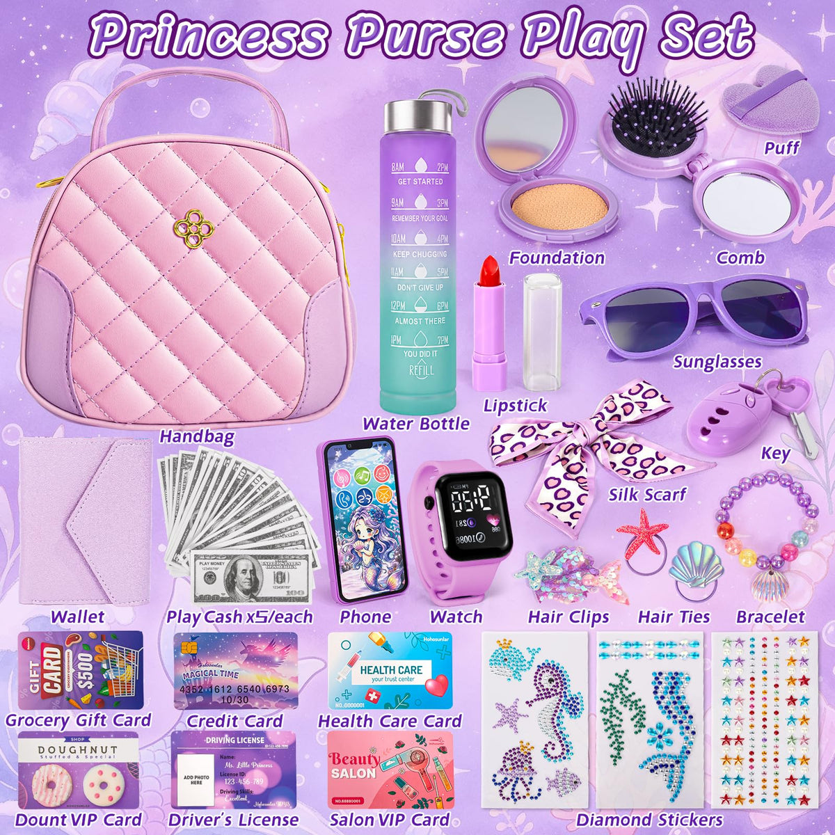 Hohosunlar Play Purse for Little Girls 3 12 with Pretend - Hohosunlar Official Imagery - 4