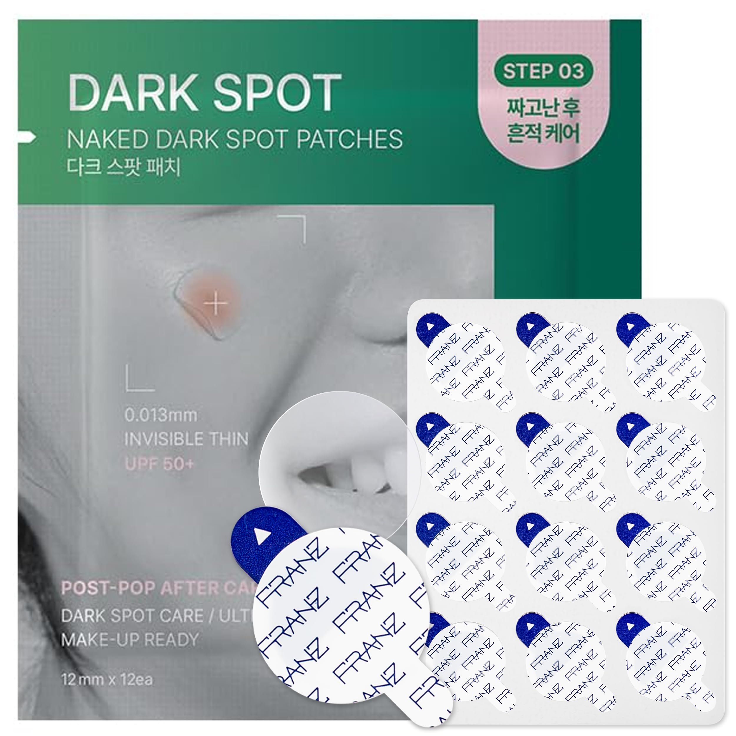 FRANZ Invisible Post Acne Mark Patches Tone Care Dots - FRANZ Official Product Imagery - 1