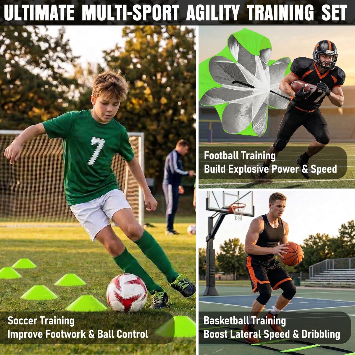 Agility Ladder Agility Speed Training Equipment Set 20ft - MUROZA Official Imagery - 8