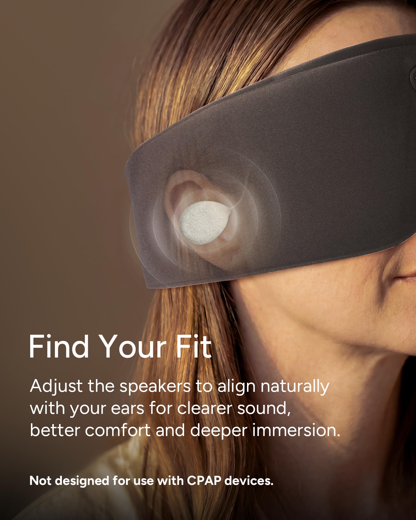 Sleenova SoundMask - Sleep Mask, Side-Sleeper Comfort, Built-in Audio - Sleenova Official Product View 7