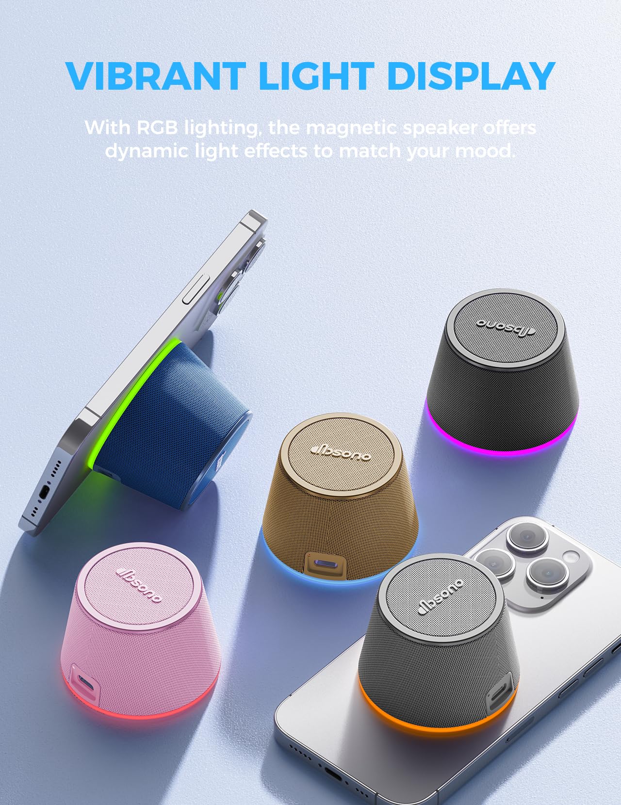 dbsono Small Portable Bluetooth Speaker Birthday Gifts Magnetic Phone - View 4