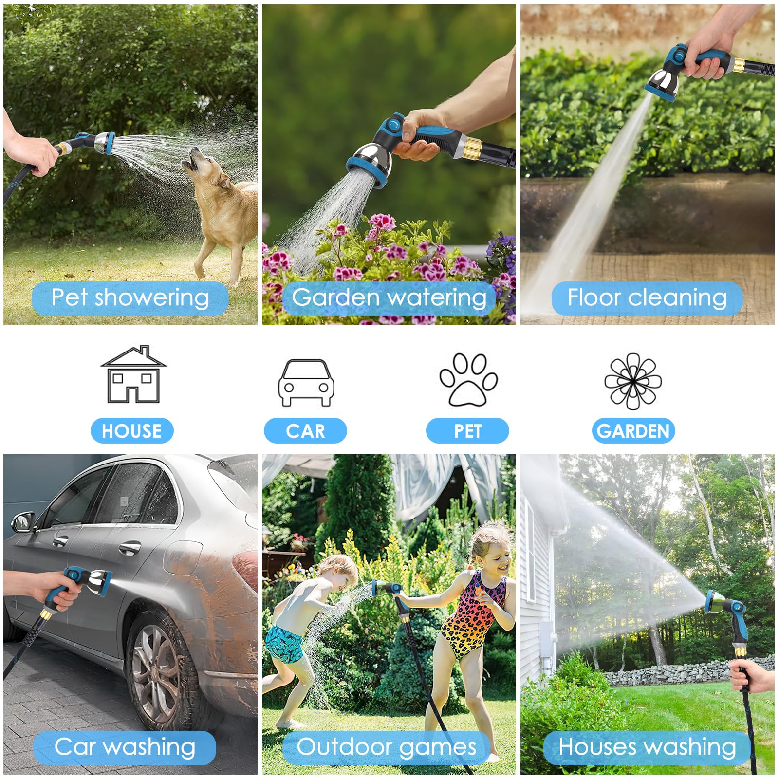 KETTOYA Non-Expanding Garden Hose 100 ft, Kink Free Flexible Wate - KETTOYA Official Product View 9