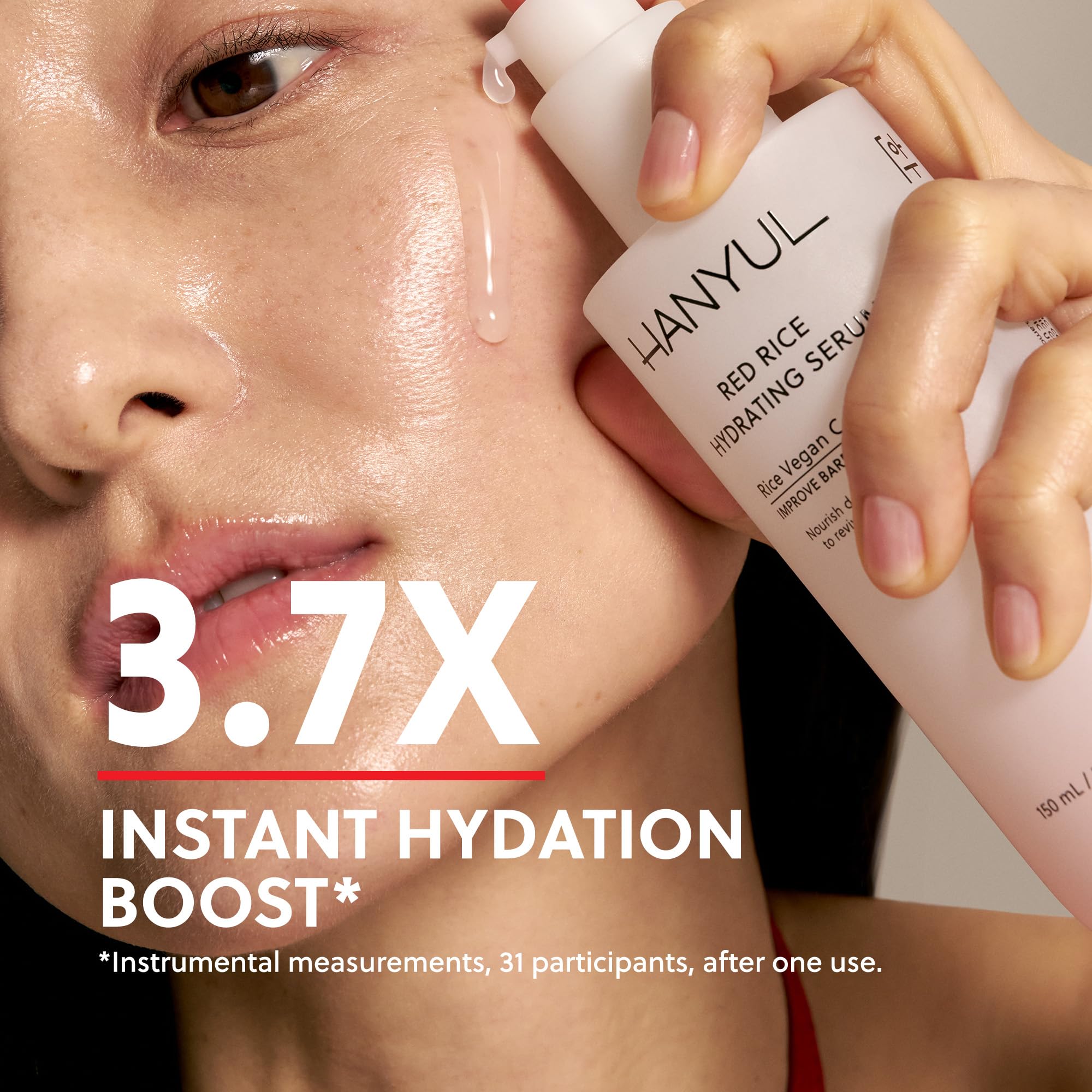 HANYUL Red Rice Hydrating Serum with Vegan Ceramide & Squalane - Korean Face - Hanyul Official Product View 4
