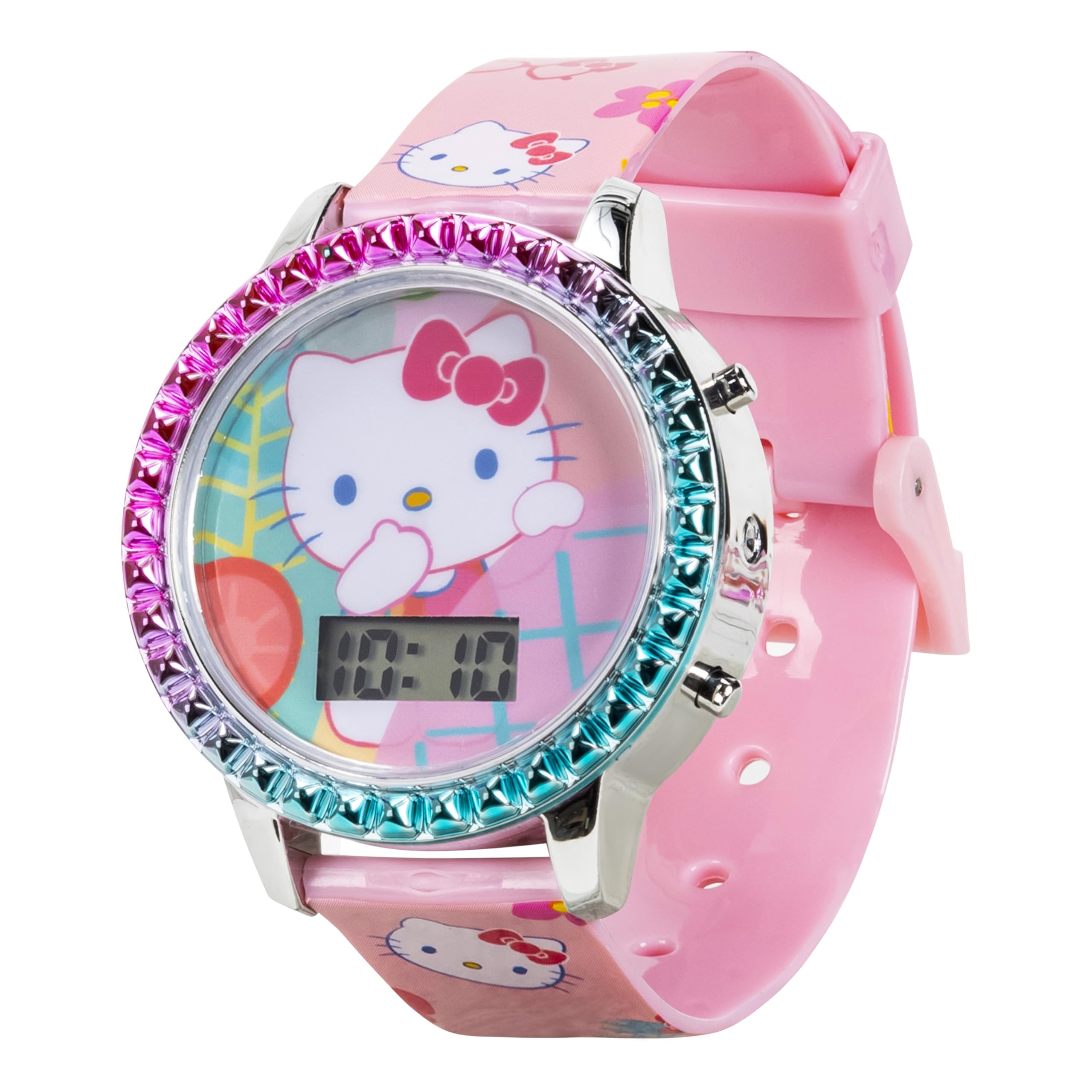 Accutime Sanrio Hello Kitty Girls' Digital LCD Quartz Watch with Pink - View 6