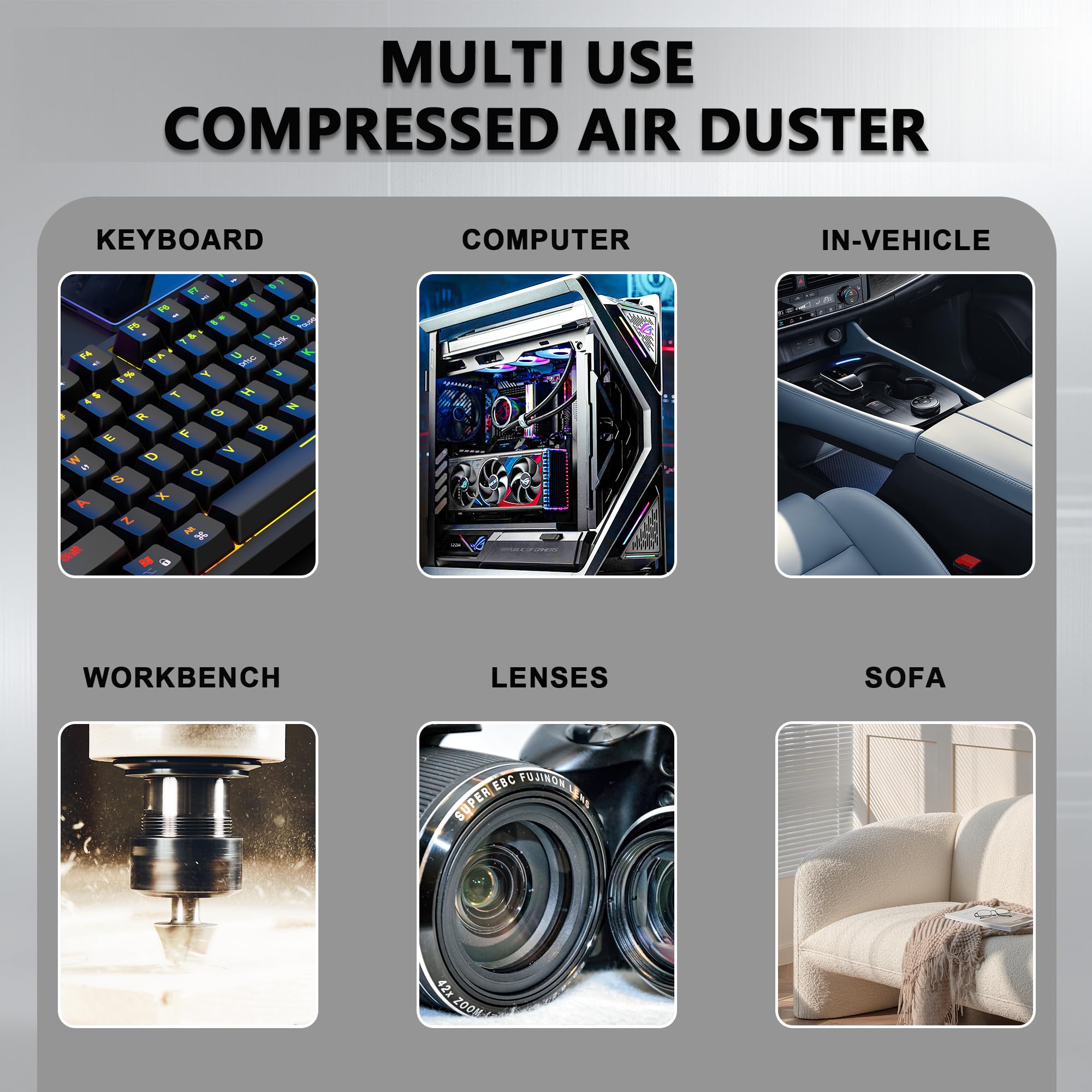 SDFM Compressed Air Duster - 3-Gear Adjustable Rechargeable Air Duster - SDFM Official Product View 6