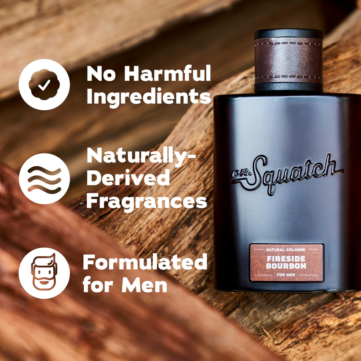 Dr Squatch Natural Cologne for Men Fireside Bourbon Men s - Dr. Squatch Official Imagery - 5
