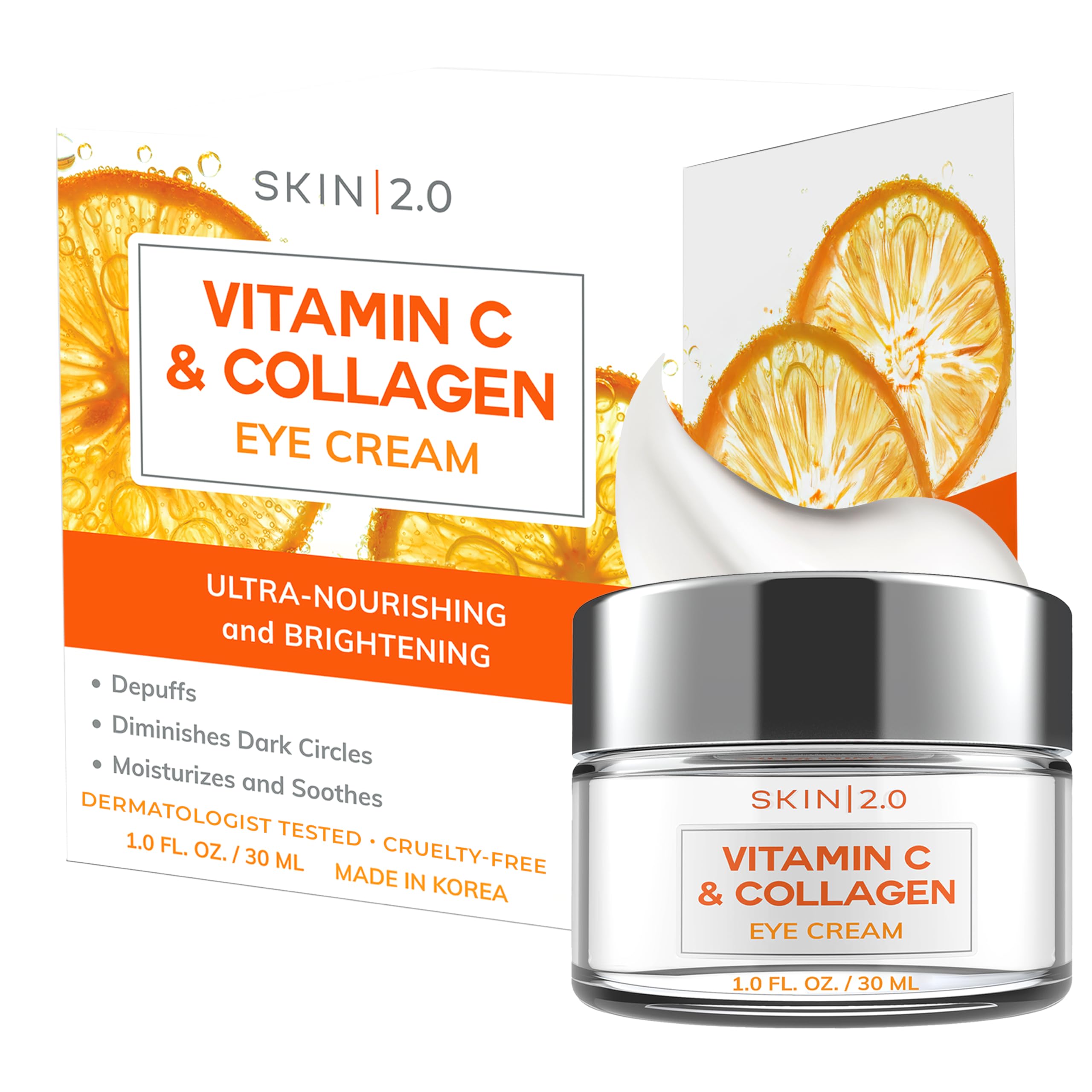 Skin 2 0 Vitamin C Collagen Under Eye Cream for Dark Circles - Skin 2.0 Official Product Imagery - 1