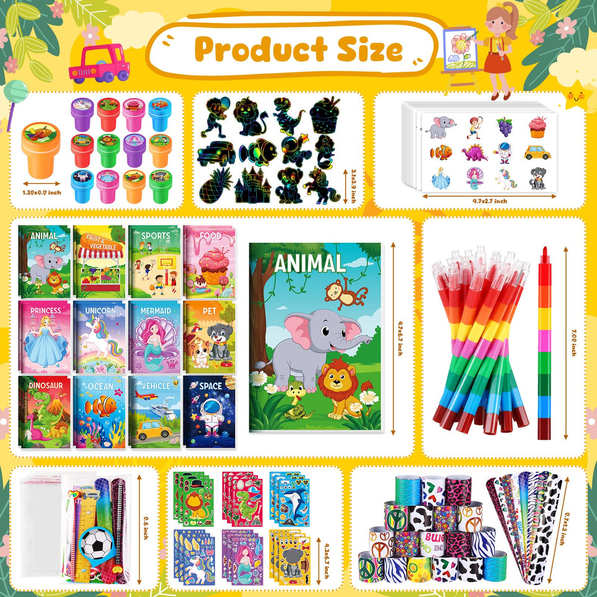 BenLouis 192Pcs Birthday Coloring Set for Kids Party Favors - BenLouis Official Imagery - 5
