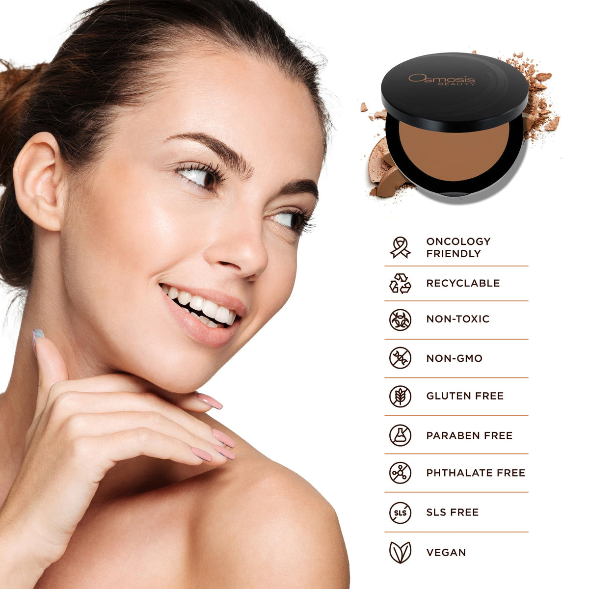 Osmosis Mineral Pressed Base Full Coverage Powder Golden - OSMOSIS Official Imagery - 5