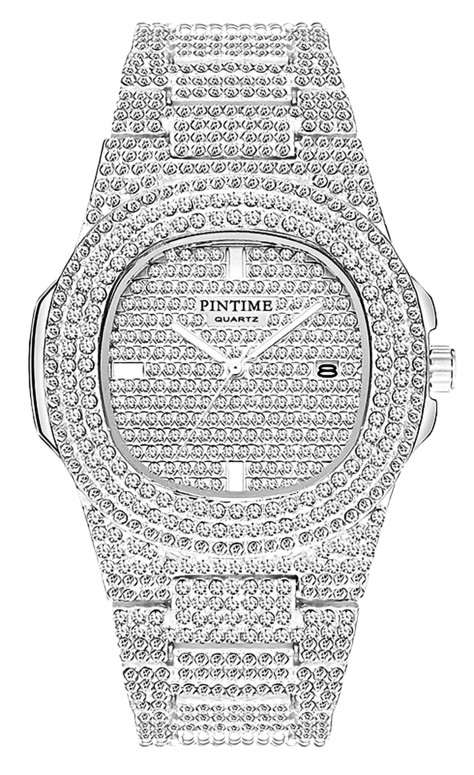 Gosasa Luxury Unisex Crystal Diamond Watches Big Face Women's - Product Imagery