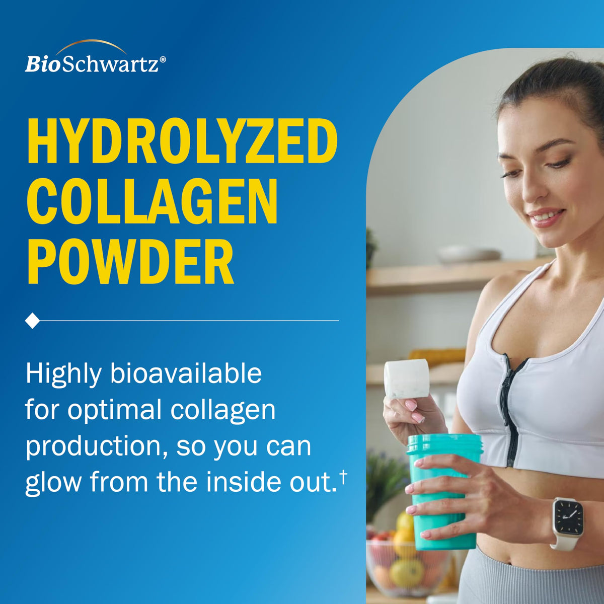 Collagen Peptides Powder for Women and Men 16oz 41 Servings - BioSchwartz Official Imagery - 3