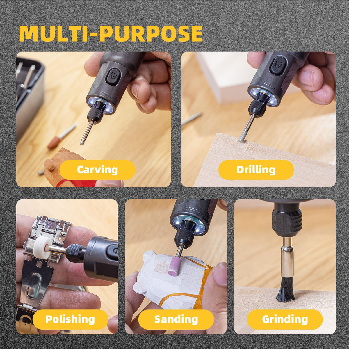 STEELITE Mini Cordless Rotary Tool Kit 6 Speed with 50 - Steelite Official Imagery - 4