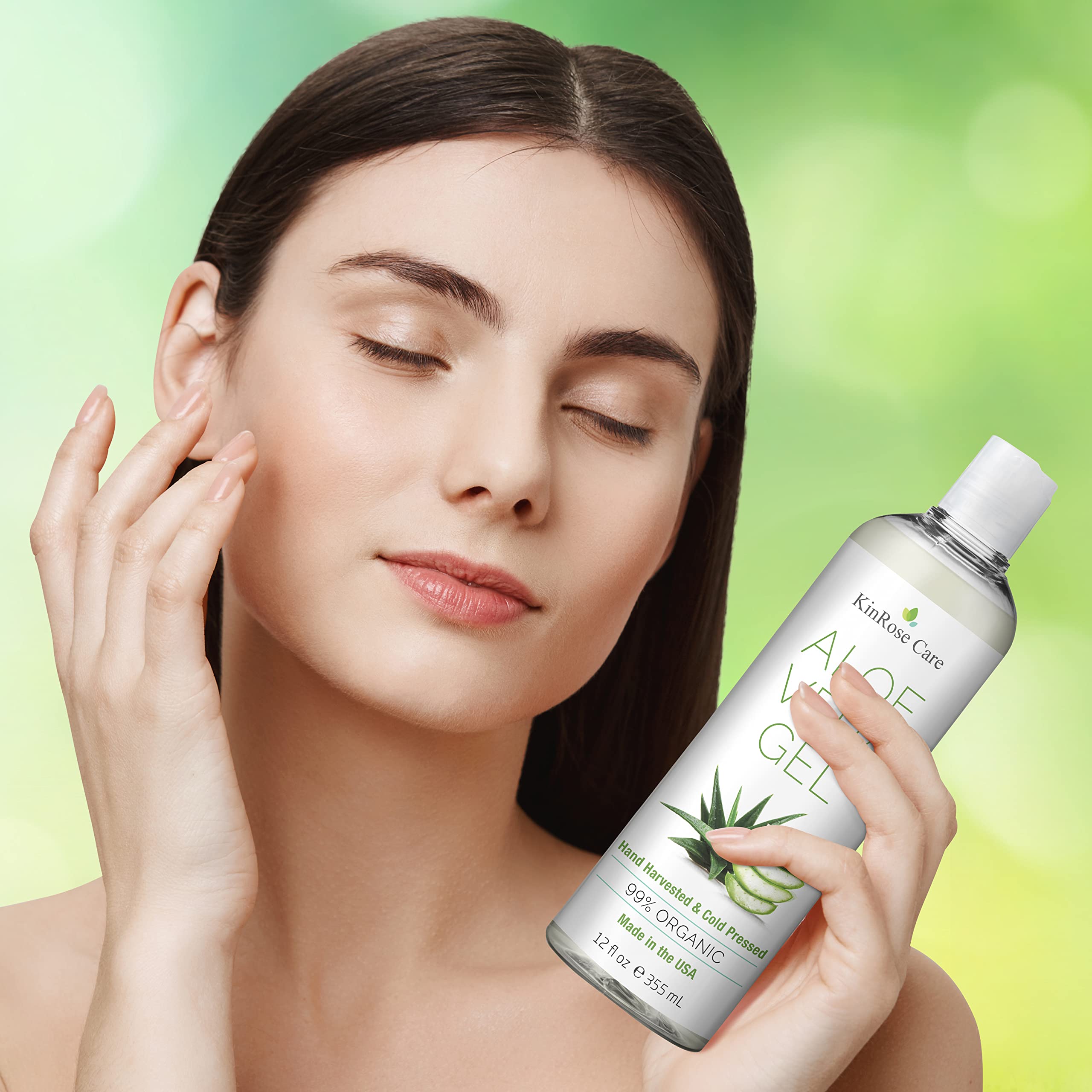 KinRose Care 12oz Pure Aloe Vera Gel – Face, Skin & Hair