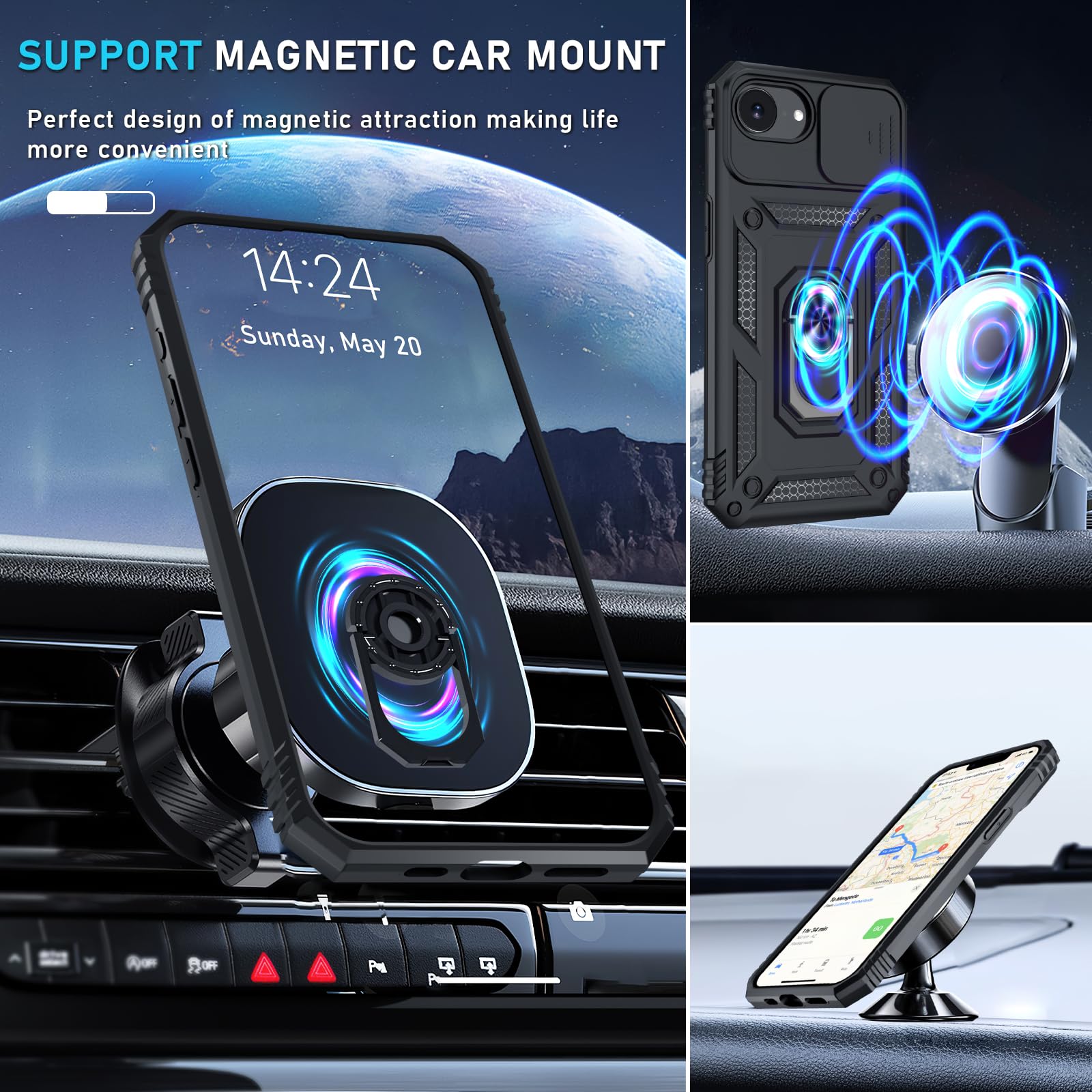 for iPhone 17e/iPhone 16e Phone Case Built in Slide Camera Len... - Janmitta Official Product View 9