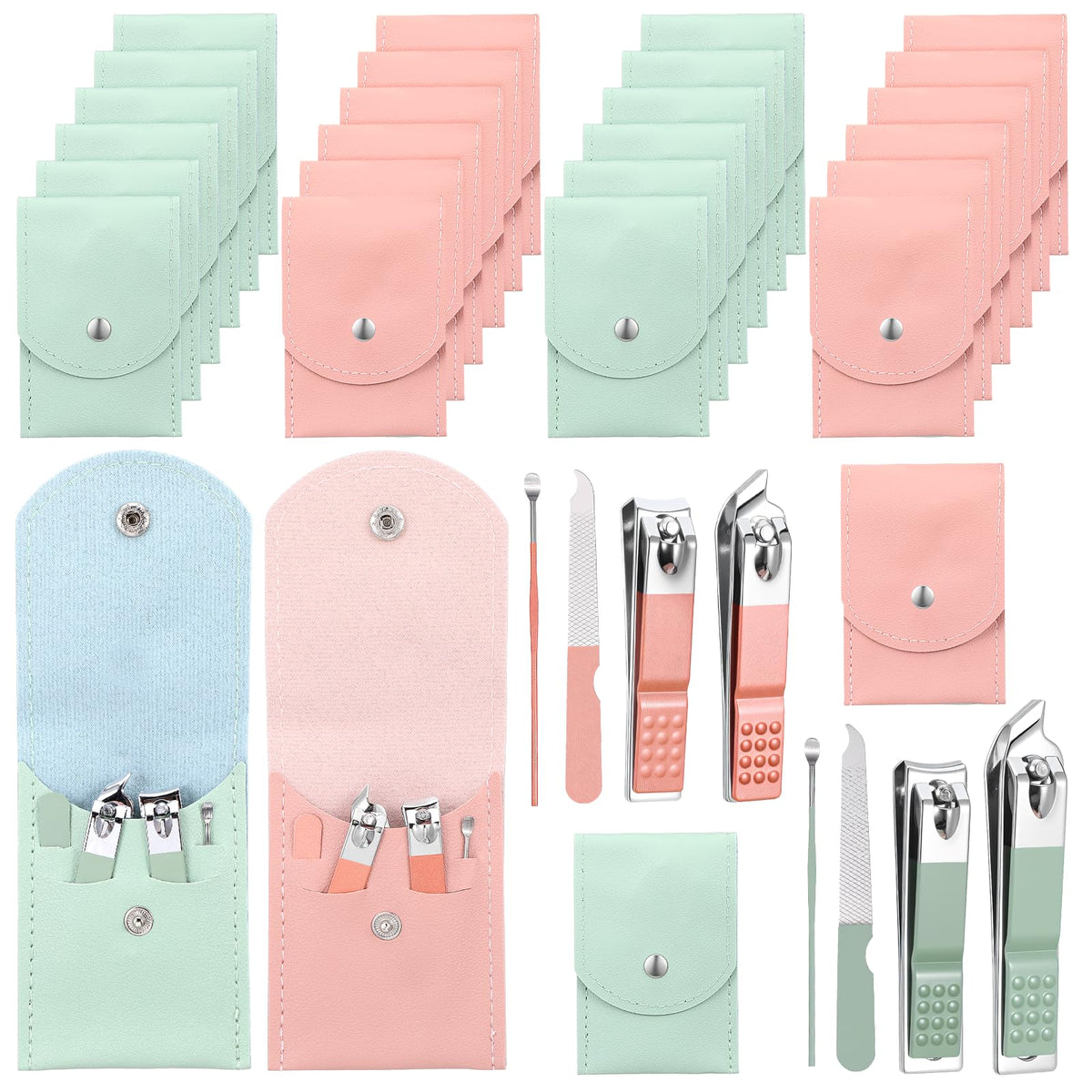 Lemecima 24 Sets Travel Manicure Kit 4 in 1 Nail Clippers - Lemecima Official Imagery - 2