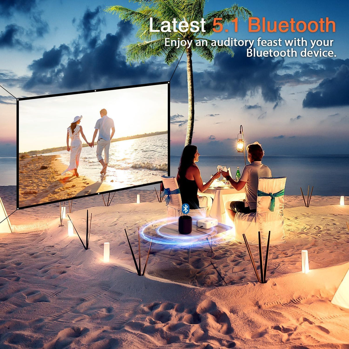 Mini Projector VOPLLS 1080P Full HD WiFi Bluetooth Portable - VOPLLS Official Imagery - 6