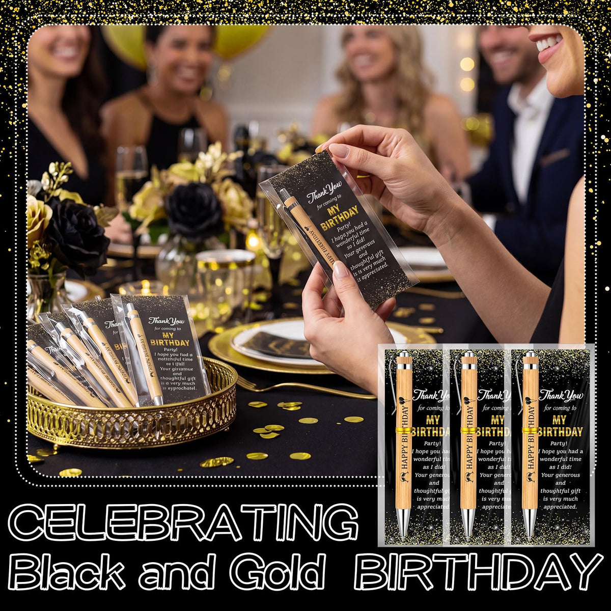 Sayglossy 50 Sets Happy Birthday Party Favors for Guests - Sayglossy Official Imagery - 6