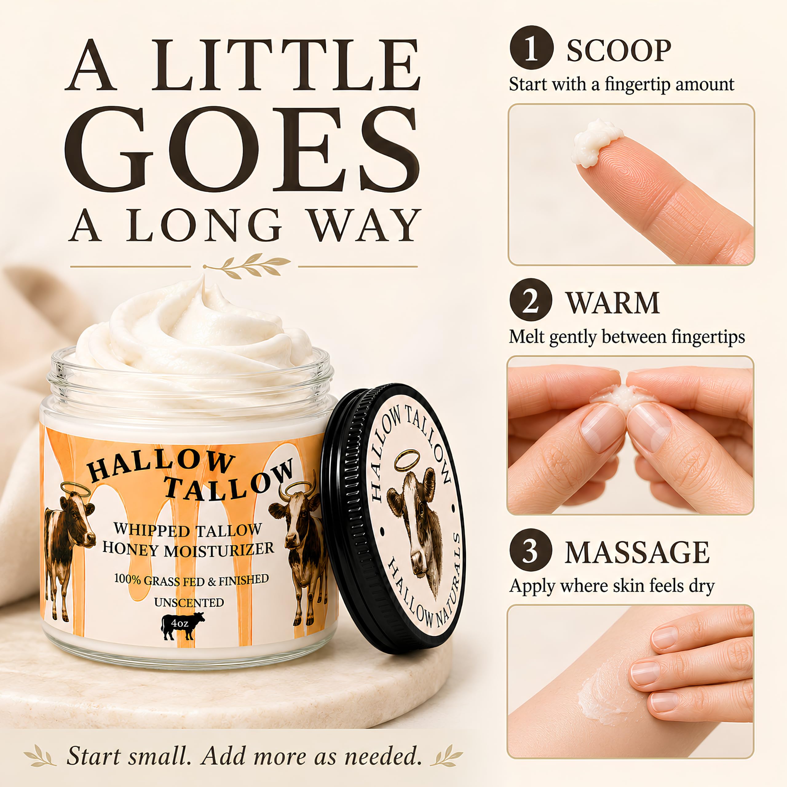Hallow Naturals Hallow Tallow Whipped Beef Tallow Moisturizer – 1 - Hallow Naturals Official Product View 8