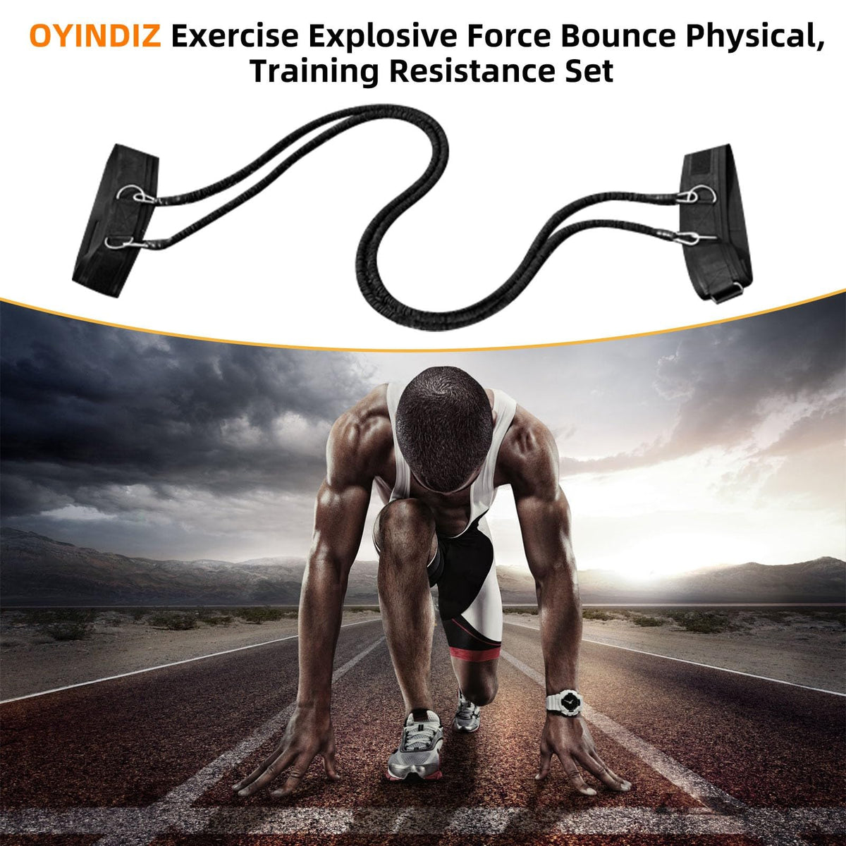 Resistance Speed Training Equipment Dual Running Bungee - OYINDIZ Official Imagery - 8