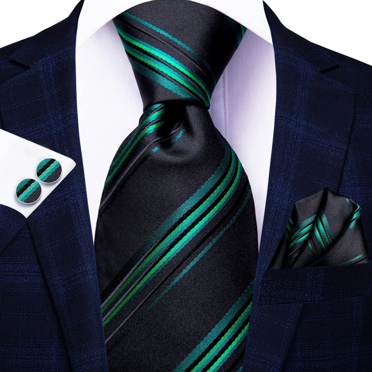 Hi Tie Lot 5 Pcs Gift Box Mens Tie Set Necktie with Pocket - Hi-Tie Official Imagery - 7