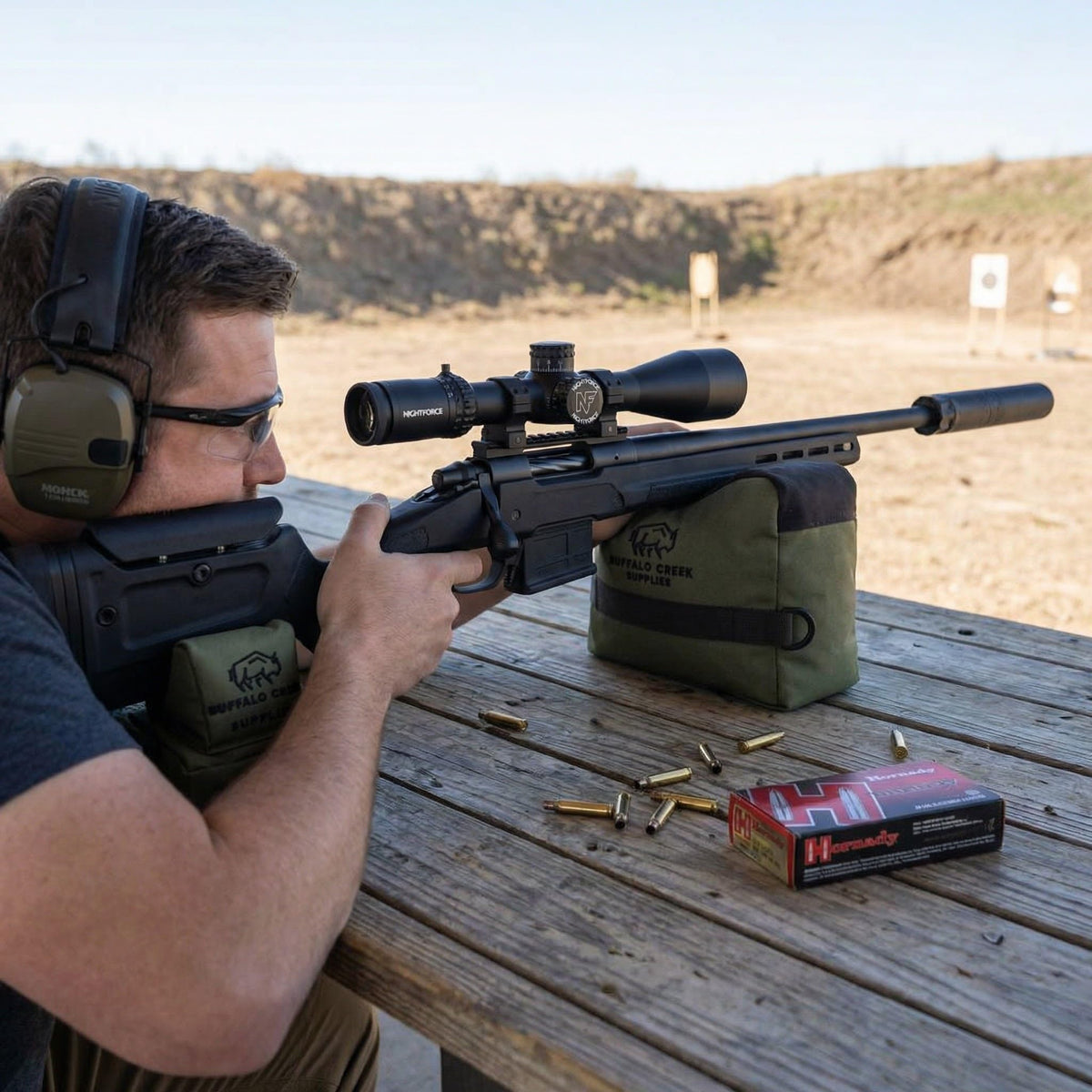 Shooting Bag All Weather Rifle Rest Sandbag for Bench - Buffalo Creek Supplies Official Imagery - 8