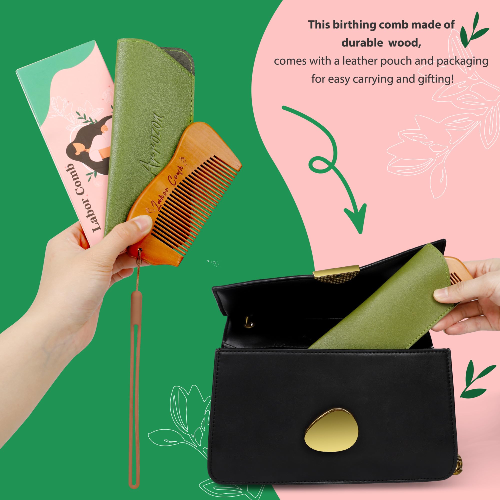 Arrozon Birthing Comb – Natural Labor Pain Relief Comb