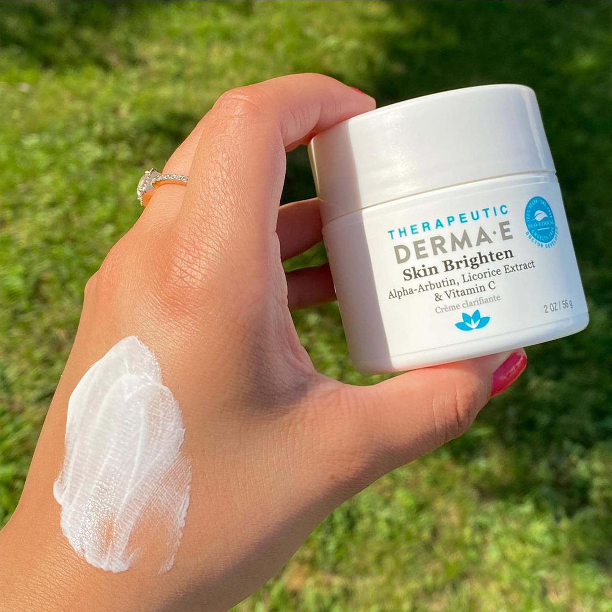 Derma E Skin Brightening Cream – Lightening Cream for Dark Spots – Natural Face and Body Brightener for Age Spots, Hyperpigmentation and Uneven Skin Tone, 2 oz