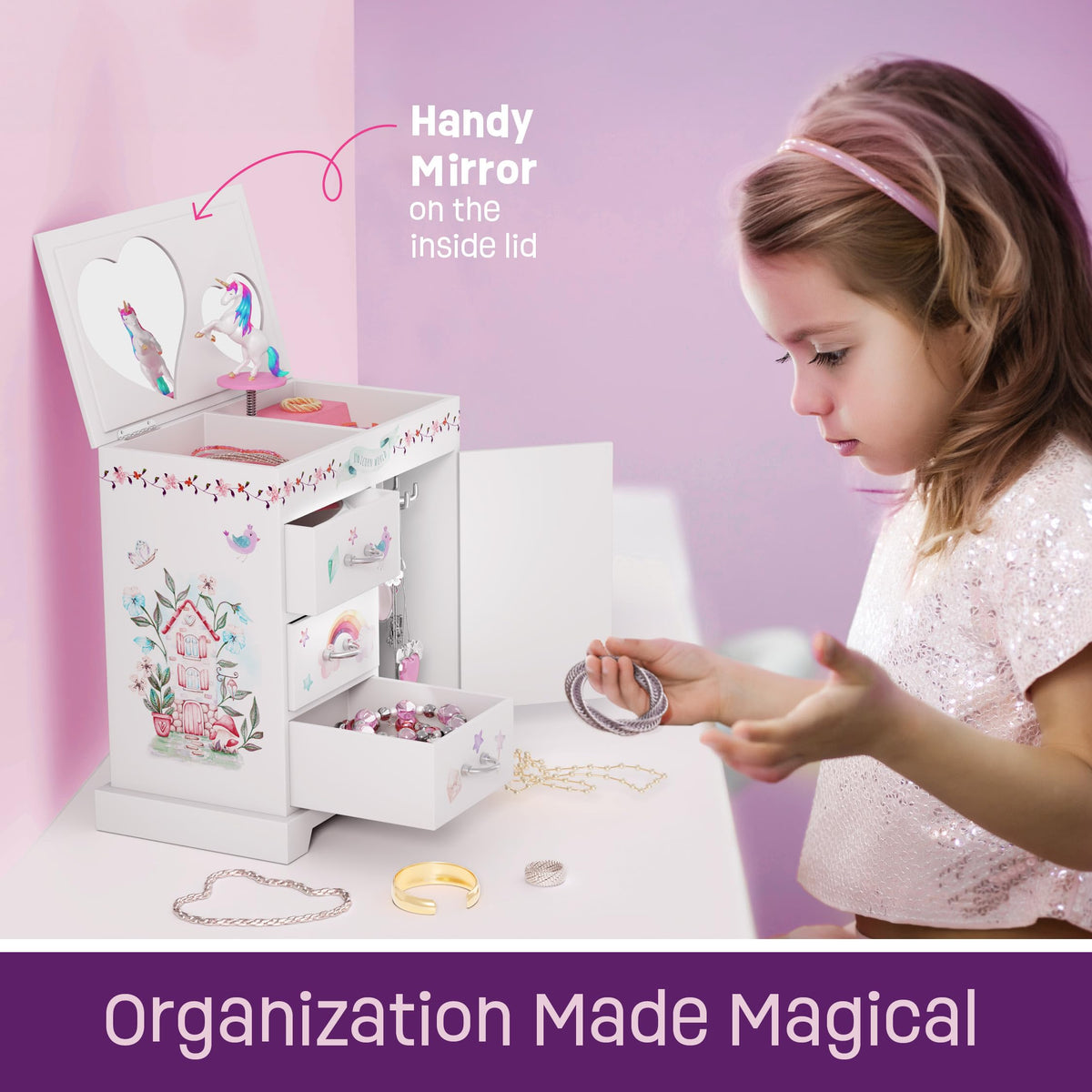 Pretty Me Unicorn Musical Jewelry Box for Kids - Pretty Me Official Imagery - 5