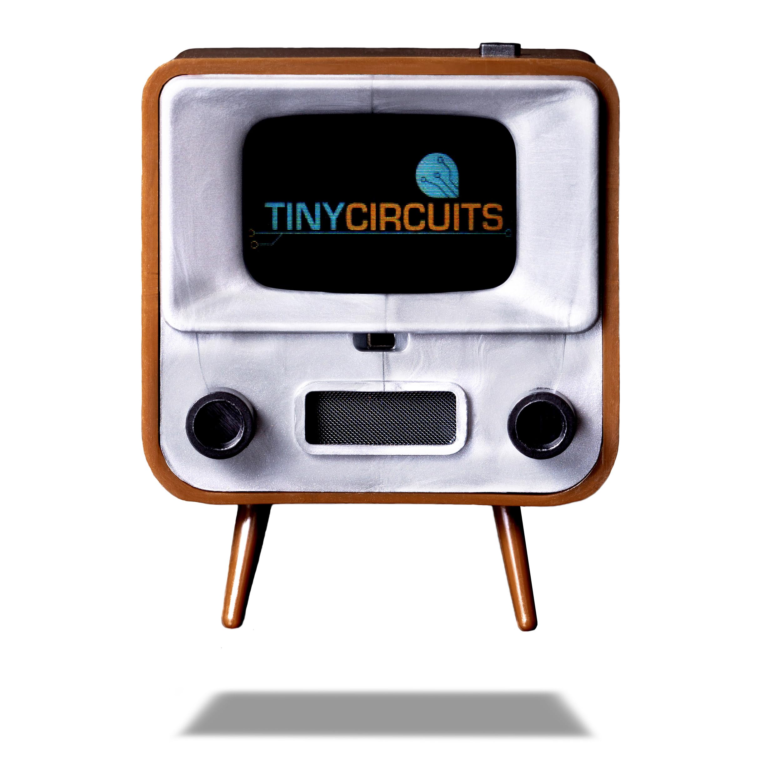 TinyCircuits TinyTV 2 Portable Retro Mini TV, Brown by TinyCircuits - Angle View 4