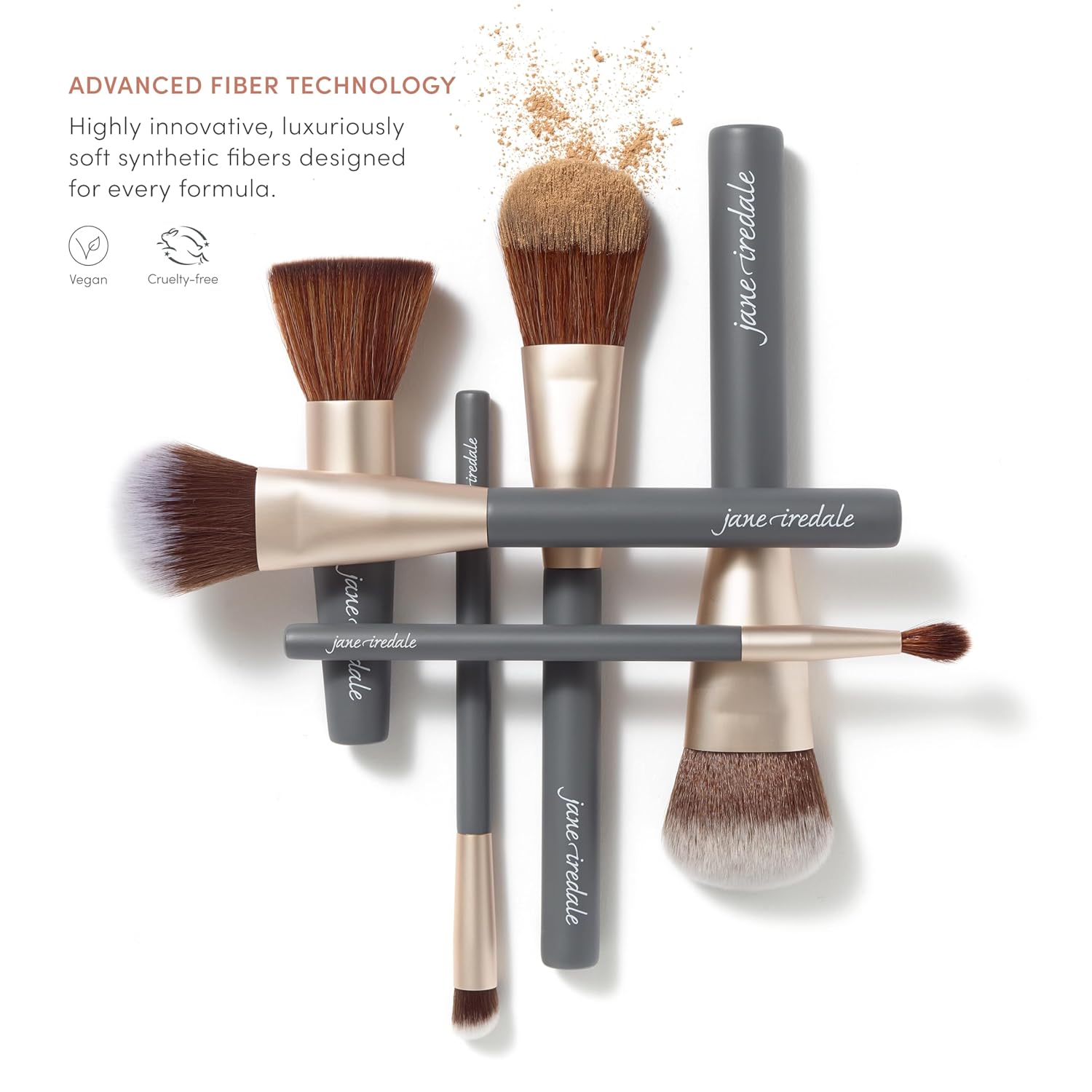Elefair Jane Iredale Pro Series Concealer Brush, small angled cosmetic brush for precise concealer application, detailed bristle design