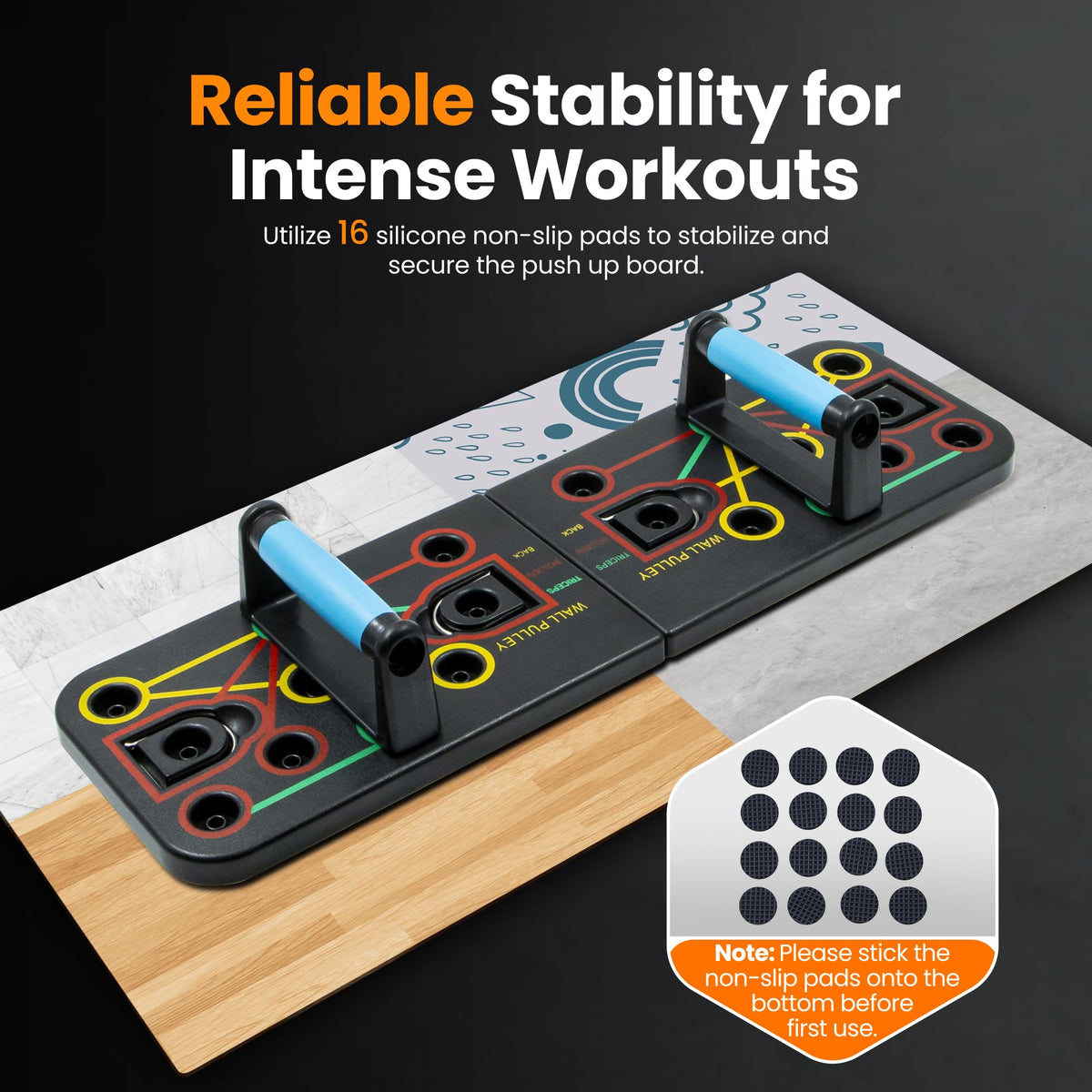 Push Up Board Fitness Portable Dismountable 17 in 1 Push Up - welsteepse Official Imagery - 5
