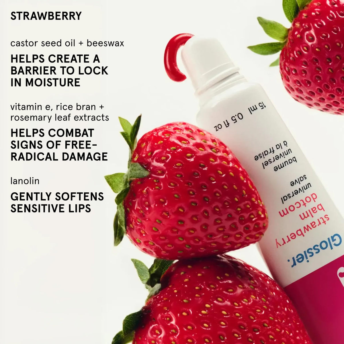 Glossier Lip Duo Strawberry Balm Dotcom Hold Liner 2 Count - Glossier Official Imagery - 5