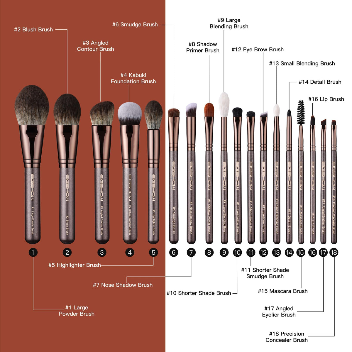 Professional Makeup Brush Set Eigshow Makeup Brushes Perfect - EIGSHOW Official Imagery - 3