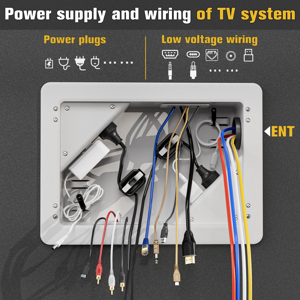 in Wall TV Box with Flange for Home Theater Installation 11 - Dremica Official Imagery - 5