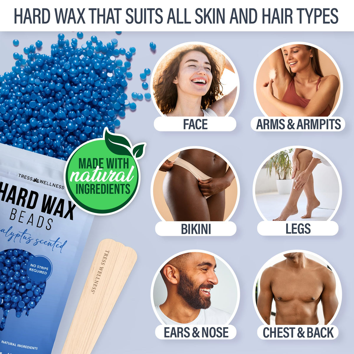 Tress Wellness Award Winning Waxing Kit for Sensitive Skin - Tress Wellness Official Imagery - 4