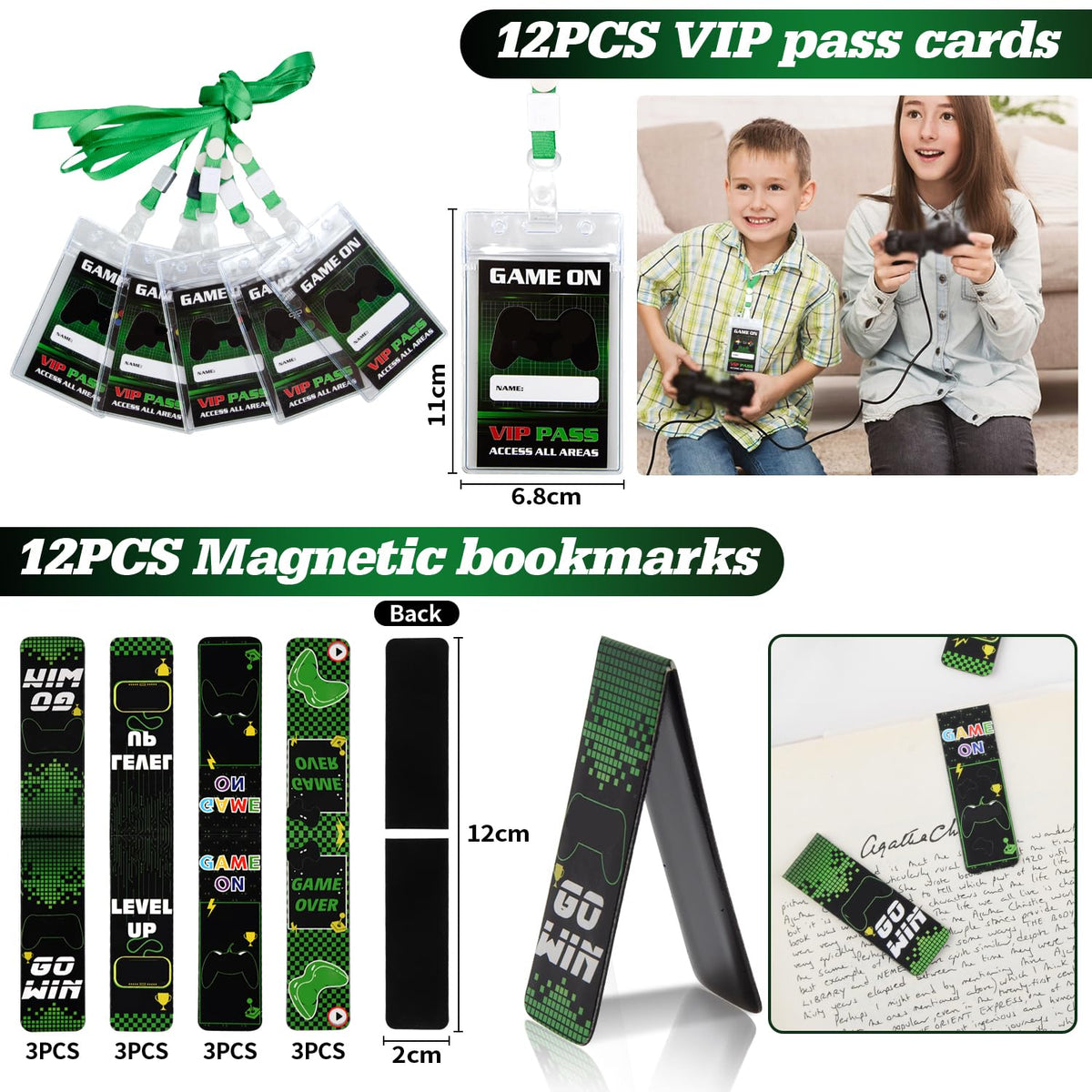 Video Game Party Favors 124 PCS Gaming Birthday Party - KISPATTI Official Imagery - 5