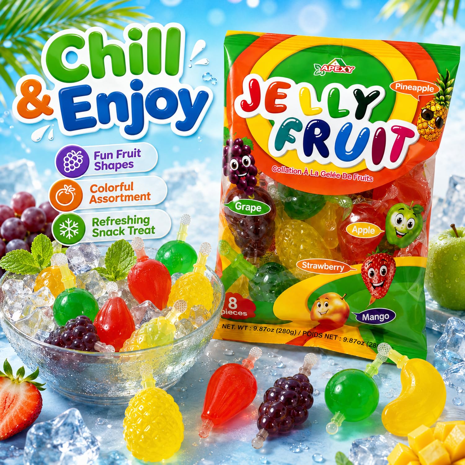 Apexy Jelly Fruit, Tiktok Candy Trend Items, Tik Tok Hit or Miss Chall - View 9