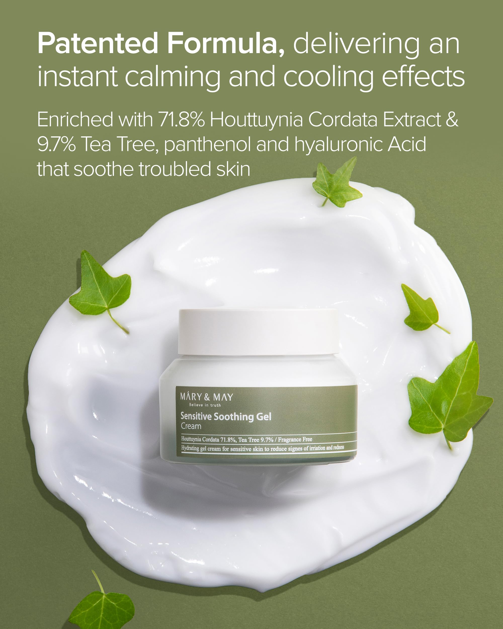 Mary&amp;May Heartleaf Tea Tree Cooling Gel Cream, 2.46 oz - Mary&amp;May