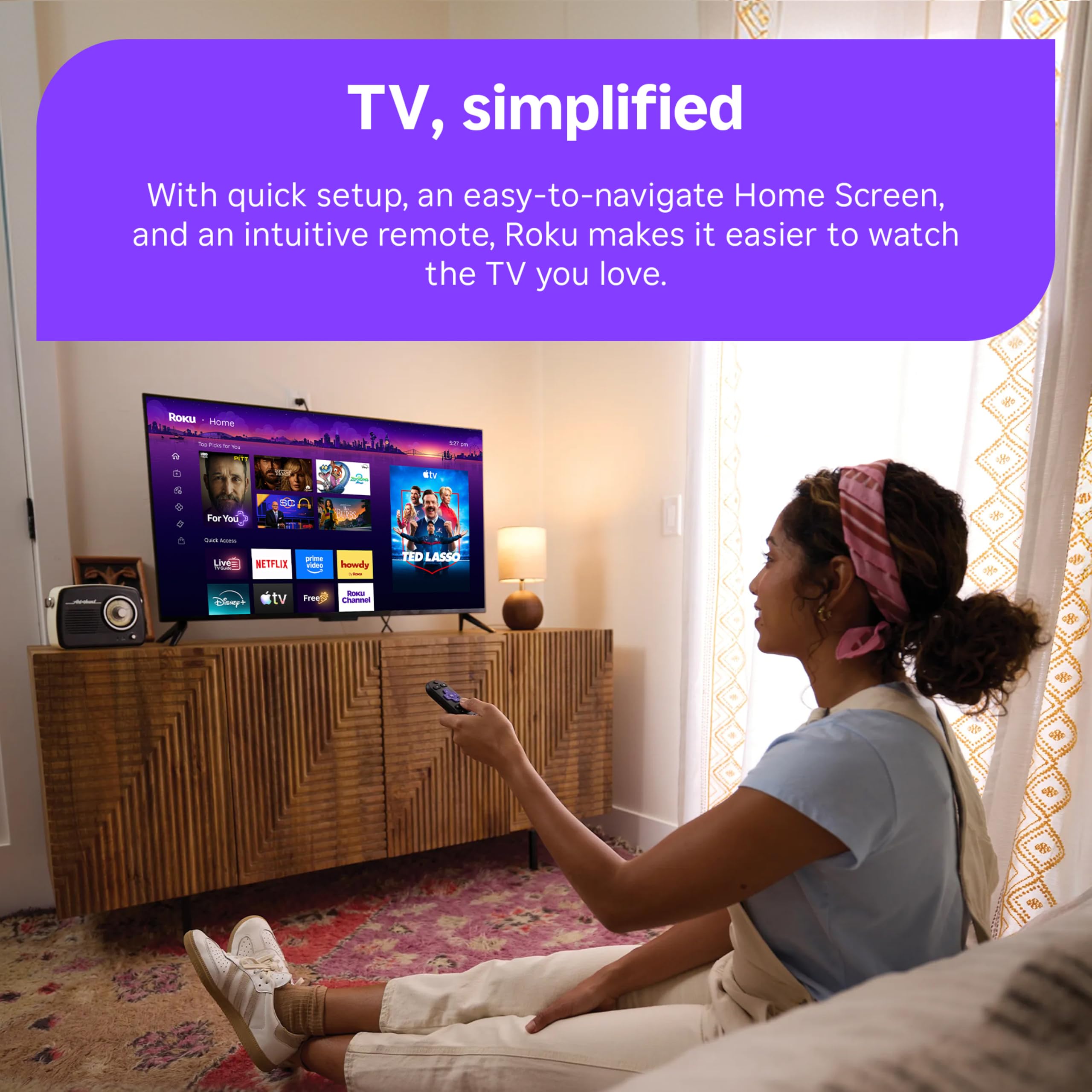 Roku Streaming Stick Plus | 4K HDR10+ Voice Remote