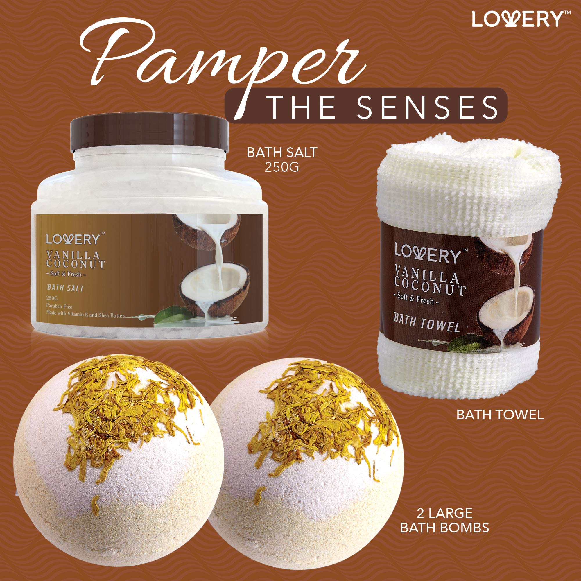Gifts For Women Gift Basket for Women 9 Piece Set of Vanilla - LOVERY Official Imagery - 4