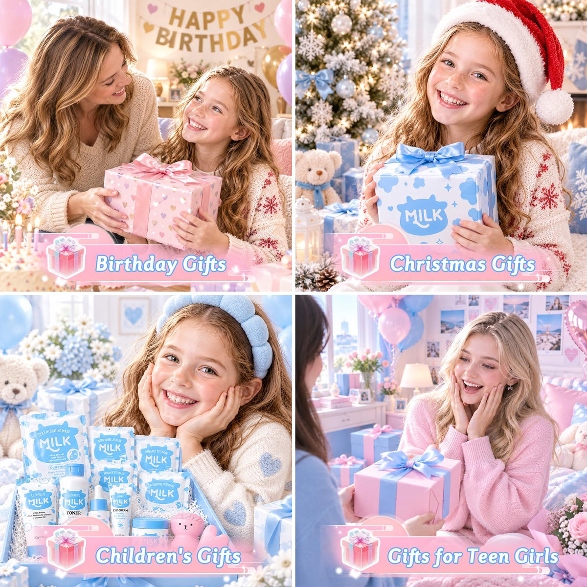 Milk Skin Care Set for Kids Teen Girls 12 IN 1 Moisturizing - Deepmind Official Imagery - 8