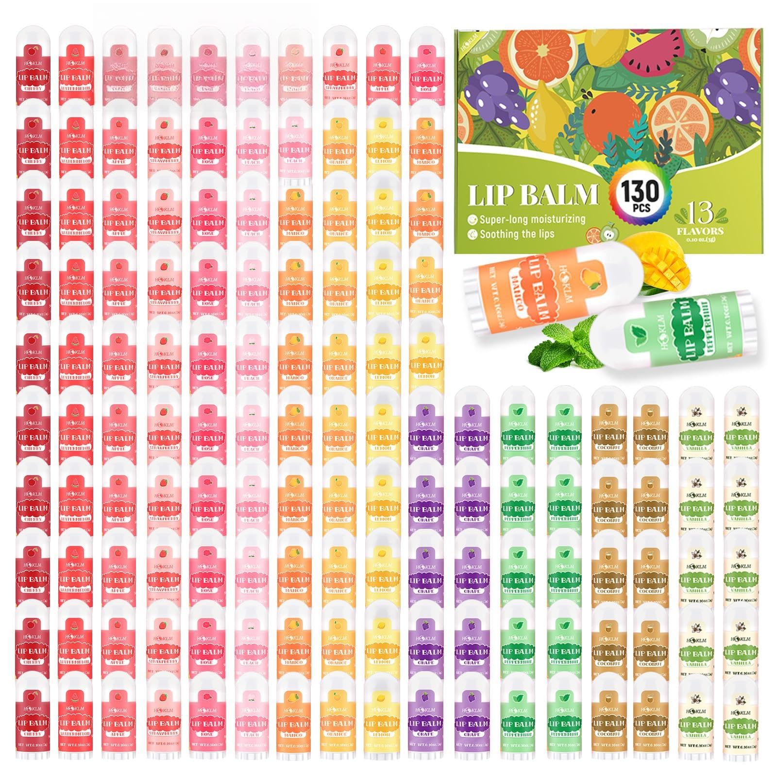 Mini Lip Balm 50 Pcs,Natural Lip Balms with Vitamin E and Coconut Oil - HCKLM Official Product View 9